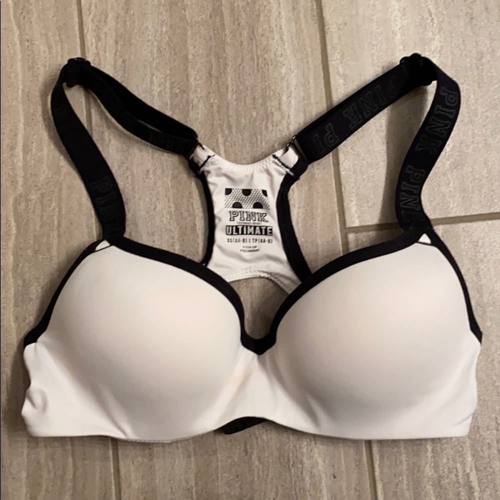 Victoria’s Secret PINK white sports bra
